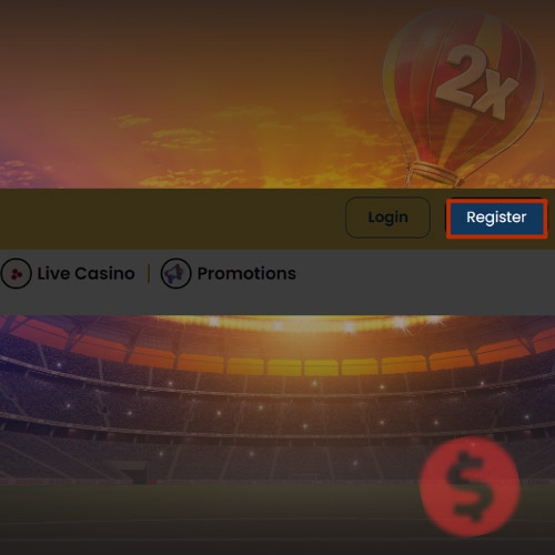Click the “Register” button on Satbet