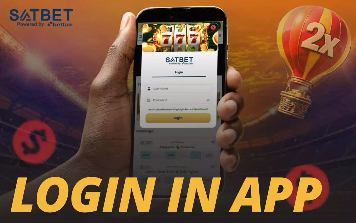 Logging into the Satbet app on your mobile device