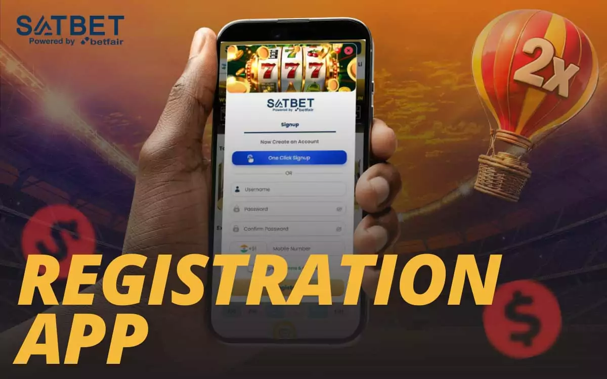 Creating an account in the Satbet app